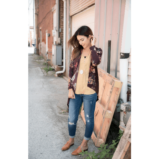 Floral Waterfall Cardigan - Betsey's Boutique Shop