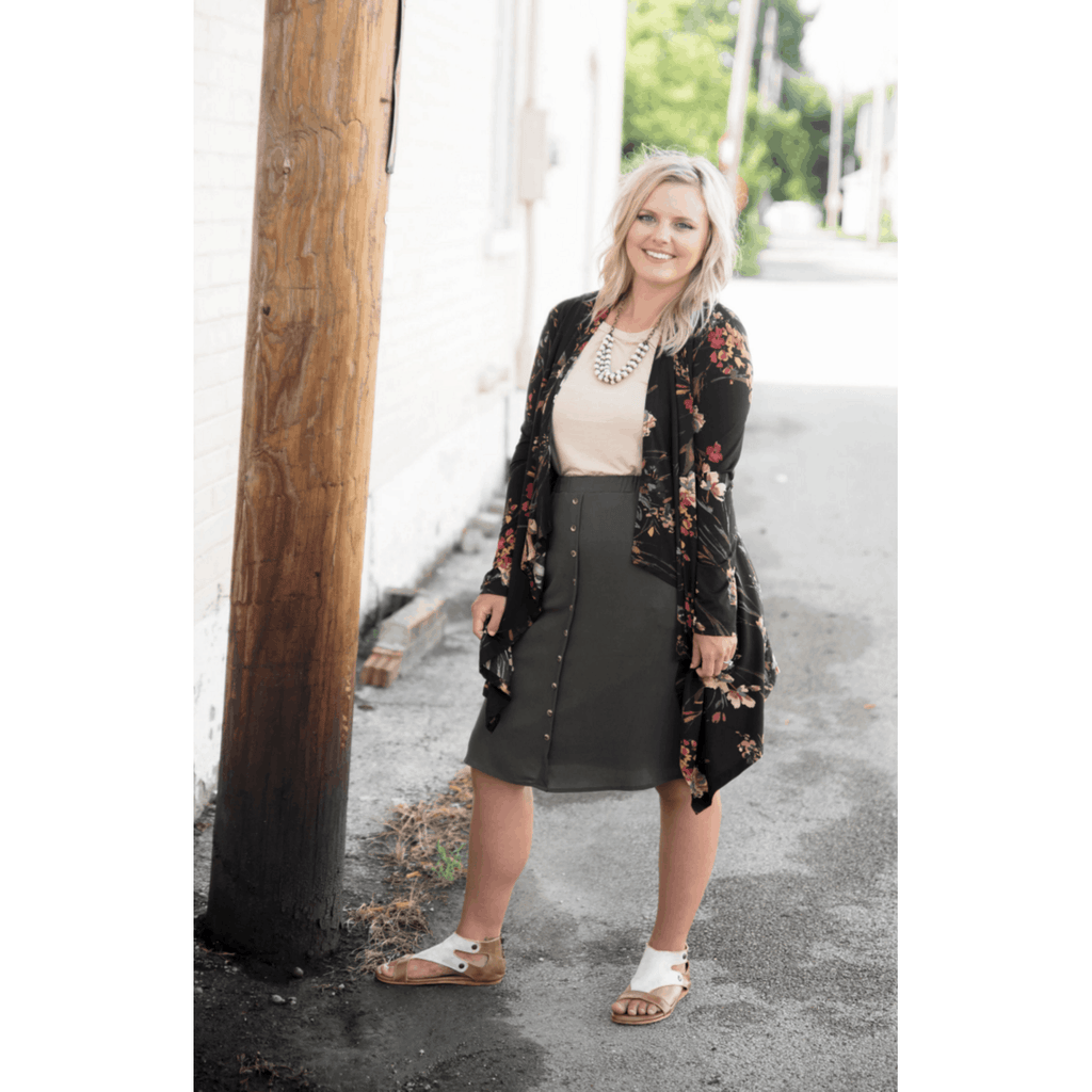 Floral Waterfall Cardigan - Betsey's Boutique Shop