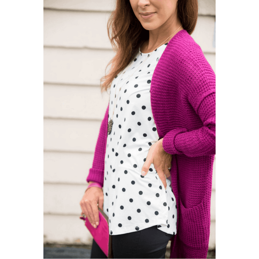 Heavy Knit Textured Cardigan - Betsey's Boutique Shop