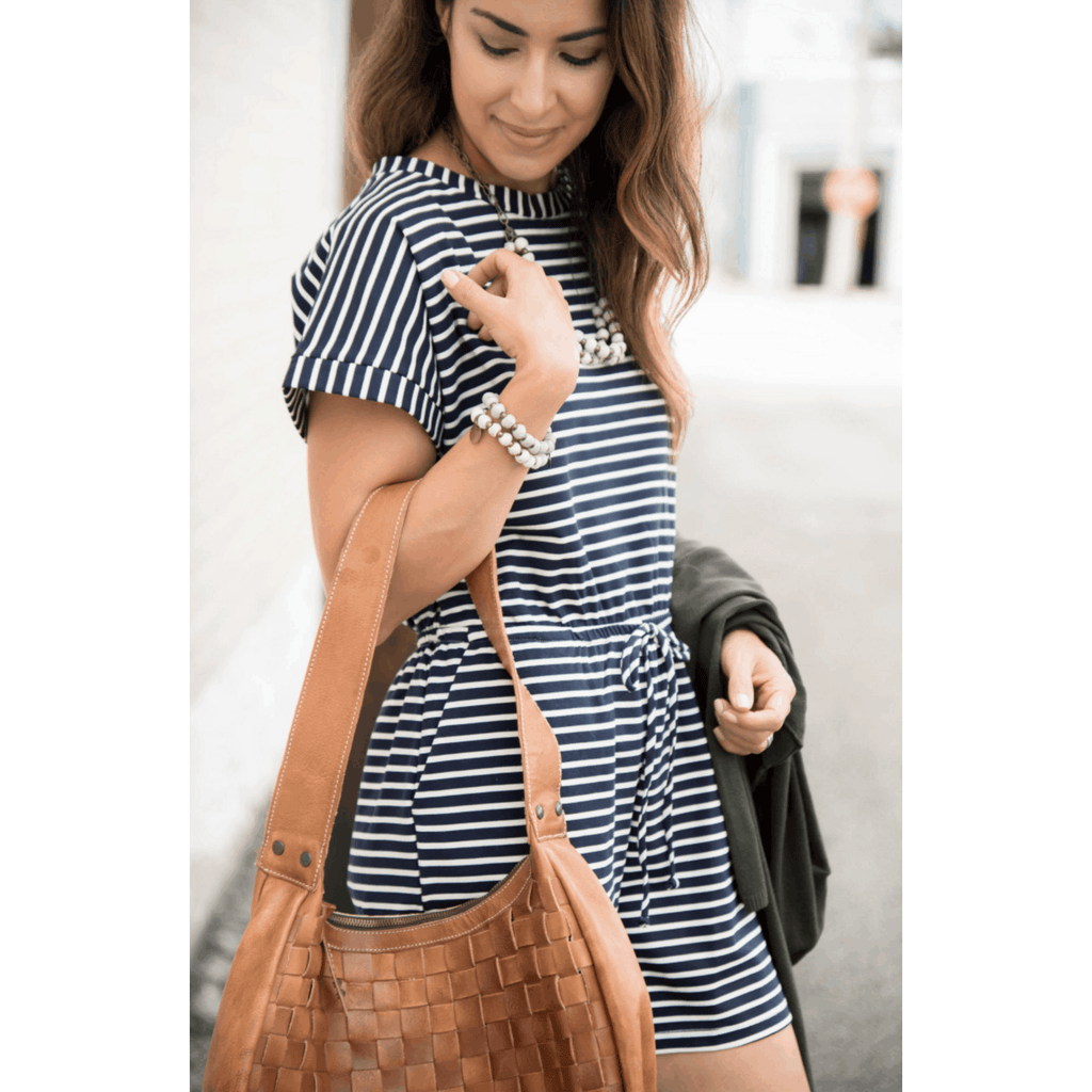 Striped Tie Romper - Betsey's Boutique Shop