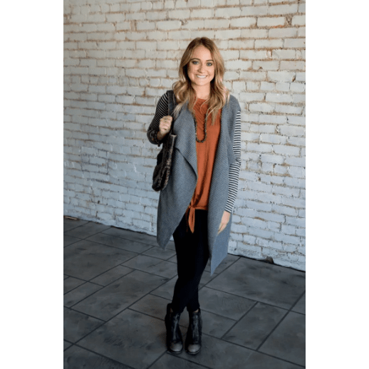 Sweater Kimono Vest - Betsey's Boutique Shop