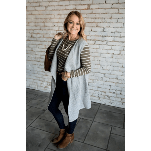 Sweater Kimono Vest - Betsey's Boutique Shop