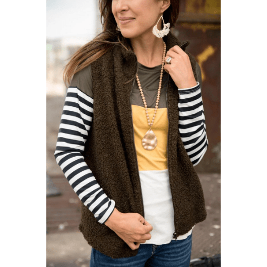 Lightweight Sherpa Vest - Betsey's Boutique Shop