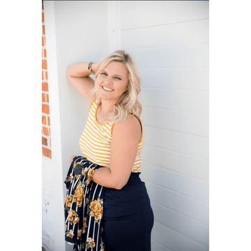 Striped Basic Trimmed Tank - Betsey's Boutique Shop