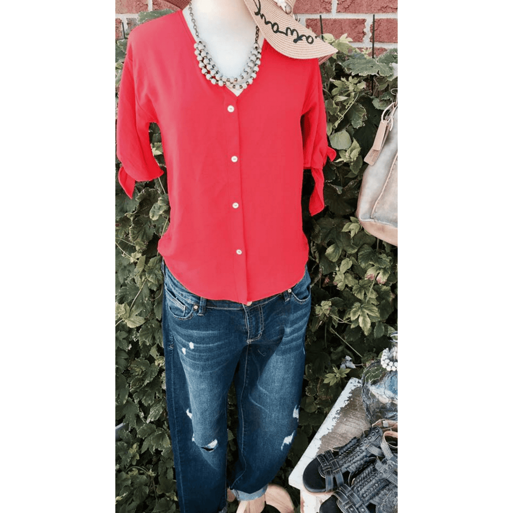 Button Blouse - Betsey's Boutique Shop