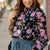 Blossoming Buds Sheer Sleeve Blouse