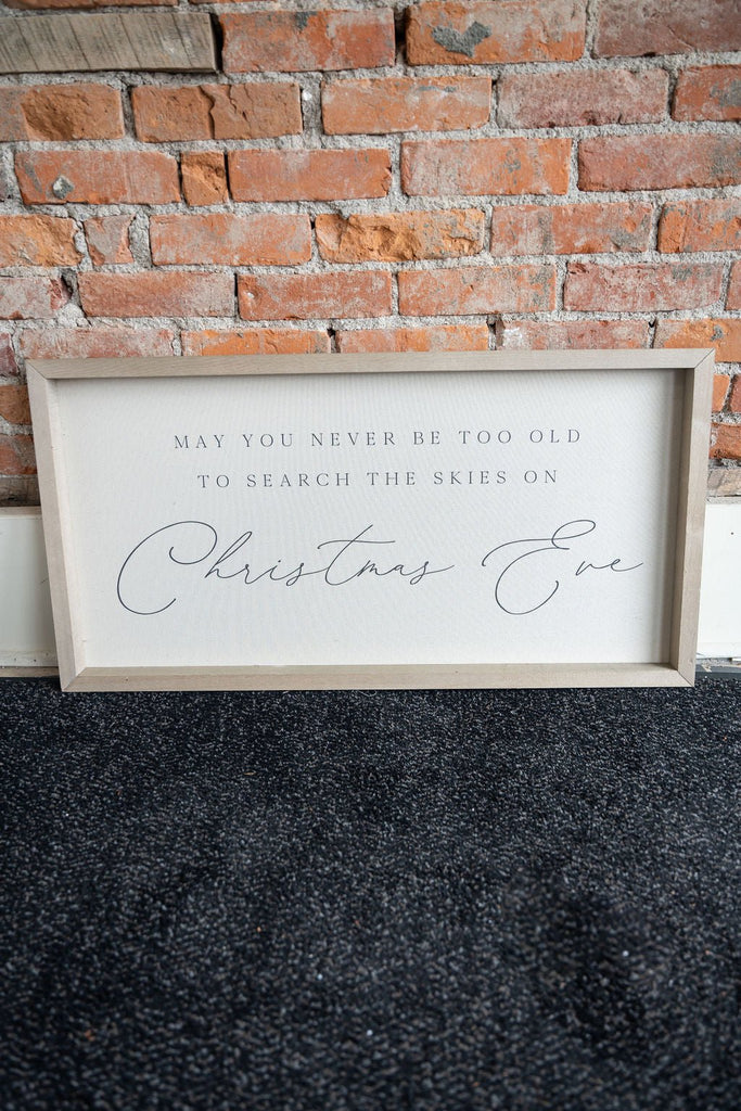 Christmas Eve Wooden Framed Sign - Betsey's Boutique Shop -