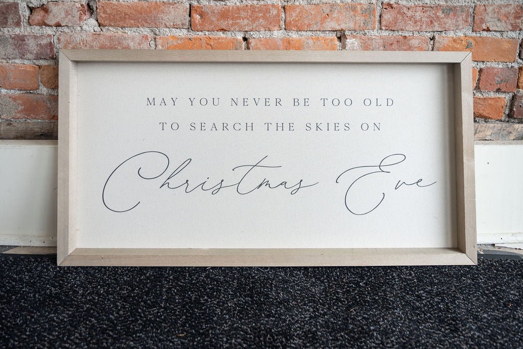 Christmas Eve Wooden Framed Sign - Betsey's Boutique Shop -