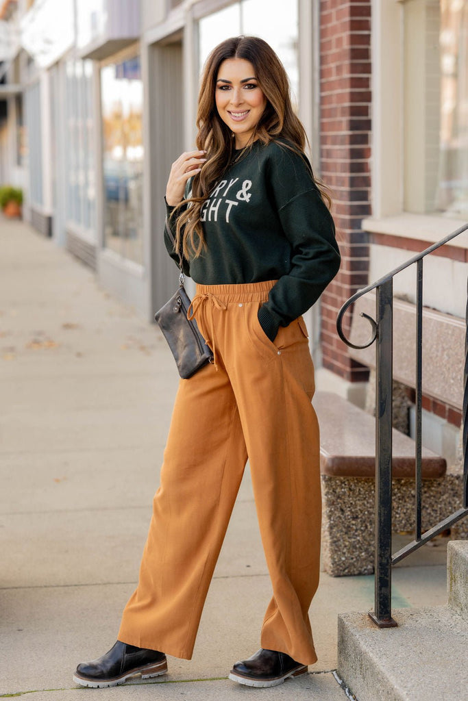 Classy Relaxed Large Pocket Pants - Betsey's Boutique Shop -