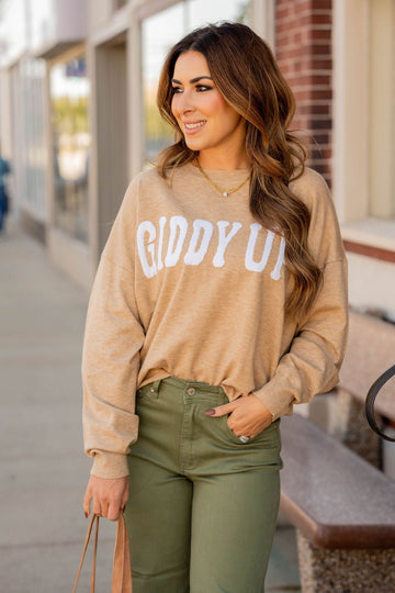 Giddy Up Sweater Tee - Betsey's Boutique Shop -