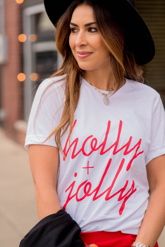 Holly & Jolly Graphic Tee - Betsey's Boutique Shop -