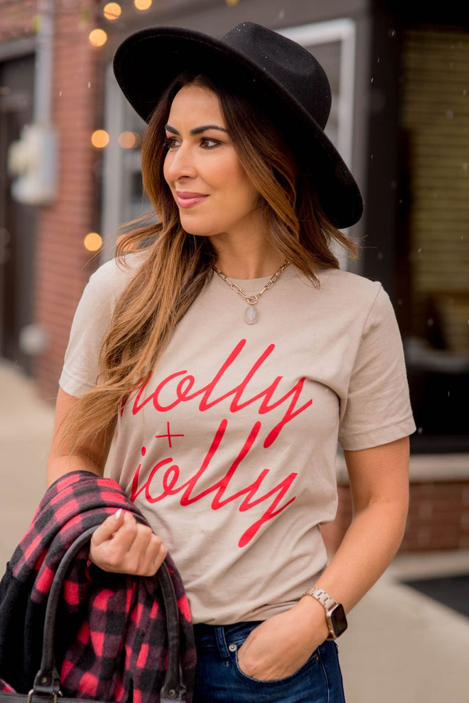 Holly & Jolly Graphic Tee - Betsey's Boutique Shop -