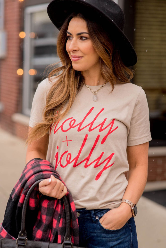 Holly & Jolly Graphic Tee - Betsey's Boutique Shop -