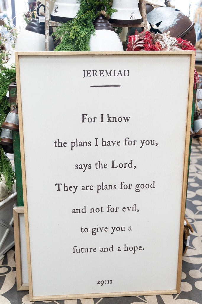 Jeremiah 29:11 Wooden Framed Sign - Betsey's Boutique Shop -