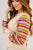 Multicolored Honeycomb Sleeve Sweater - Betsey's Boutique Shop -