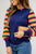 Multicolored Honeycomb Sleeve Sweater - Betsey's Boutique Shop -