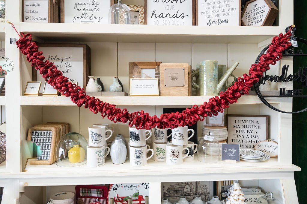 Red Jute Garland - Betsey's Boutique Shop -