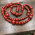 Red Wood Bead Garland