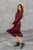 Ruffle Accented Long Sleeve Midi Dress - Betsey's Boutique Shop -