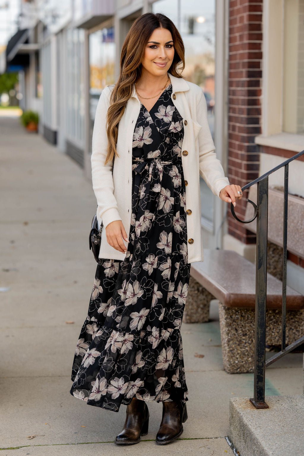 Sheer Floral Tie Waist Maxi Dress Hunter Green / S Sheer Floral Tie Waist Maxi Dress Hunter Green / S