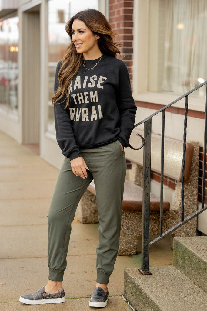 Solid Band Joggers - Betsey's Boutique Shop -