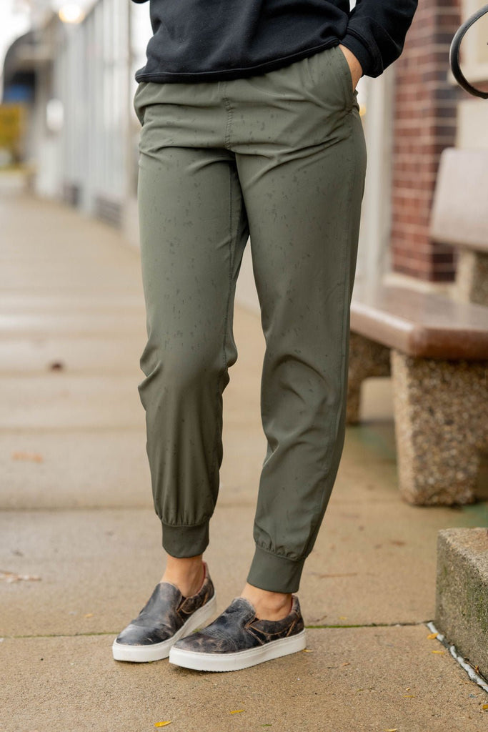 Solid Band Joggers - Betsey's Boutique Shop -