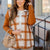 Solid Sleeve Plaid Sweatshirt Shacket