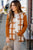 Solid Sleeve Plaid Sweatshirt Shacket - Betsey's Boutique Shop -