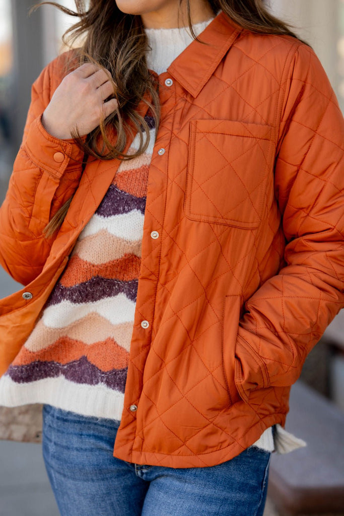 Stitched Quilted Puffer Jacket - Betsey's Boutique Shop -