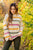 Striped Wide Sleeve Mock Neck Sweater - Betsey's Boutique Shop -