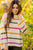 Striped Wide Sleeve Mock Neck Sweater - Betsey's Boutique Shop -