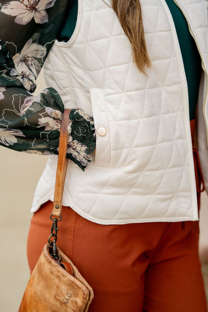 Triangle Quilted Puffer Vest - Betsey's Boutique Shop -