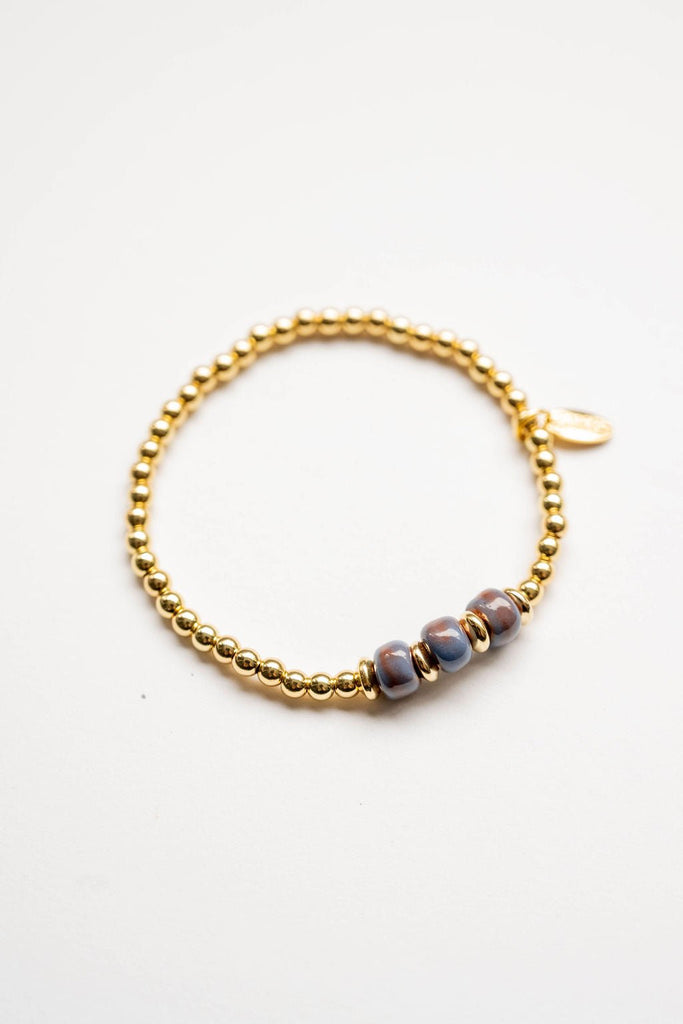 Bel Koz Simple Clay Gold Bracelet - Betsey's Boutique Shop -