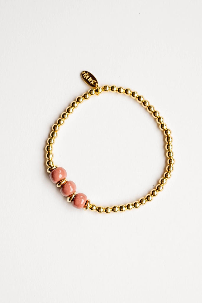 Bel Koz Simple Clay Gold Bracelet - Betsey's Boutique Shop -