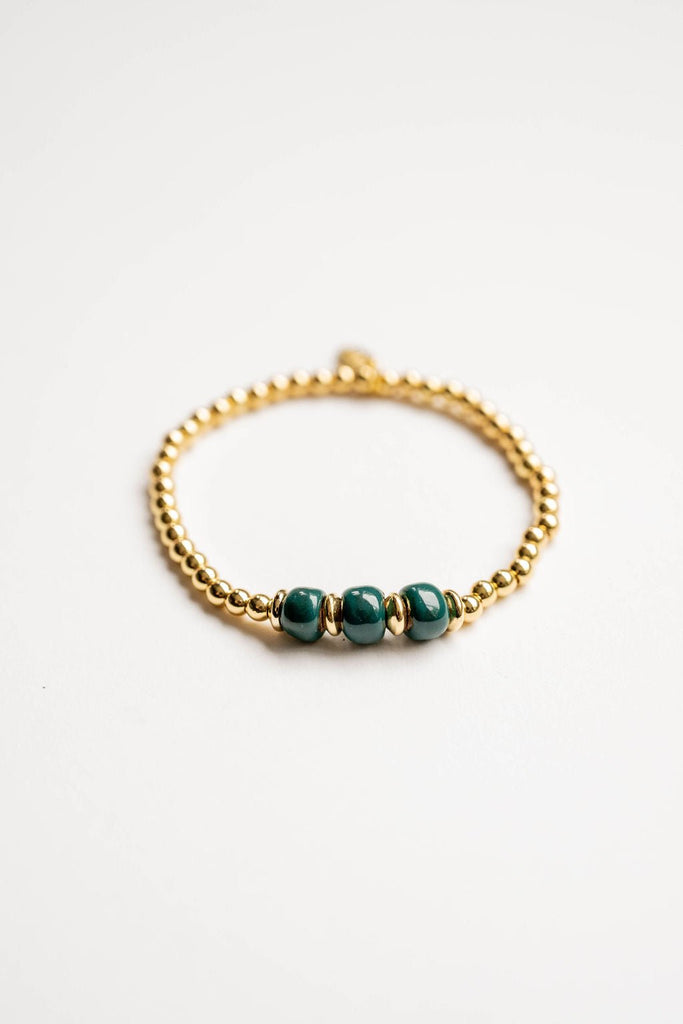 Bel Koz Simple Clay Gold Bracelet - Betsey's Boutique Shop -