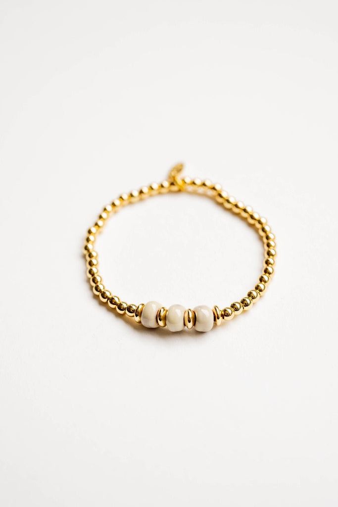 Bel Koz Simple Clay Gold Bracelet - Betsey's Boutique Shop -