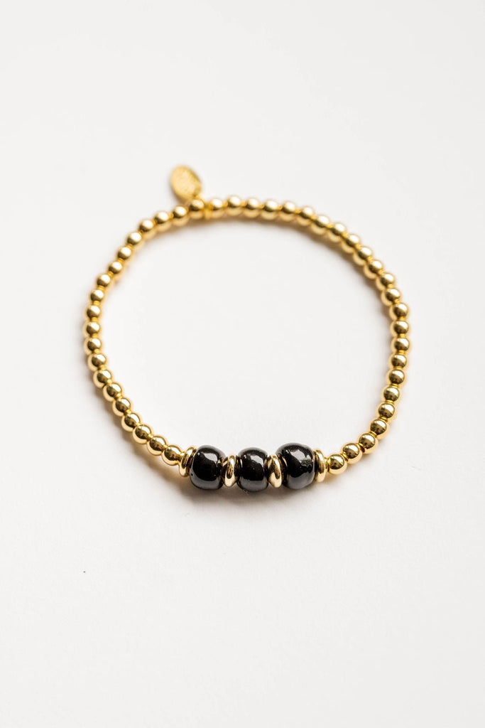 Bel Koz Simple Clay Gold Bracelet - Betsey's Boutique Shop -