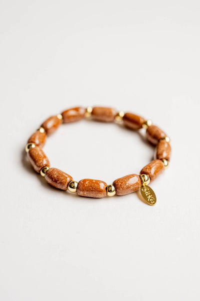 Bel Koz Elongated Clay Bead Bracelet