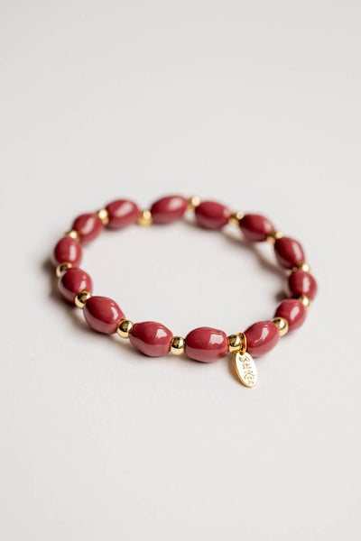 Bel Koz Oval Clay Bead Bracelet