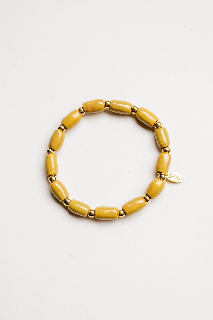 Bel Koz Elongated Clay Bead Bracelet - Betsey's Boutique Shop -