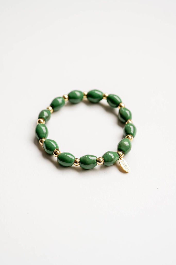 Bel Koz Oval Clay Bead Bracelet - Betsey's Boutique Shop -