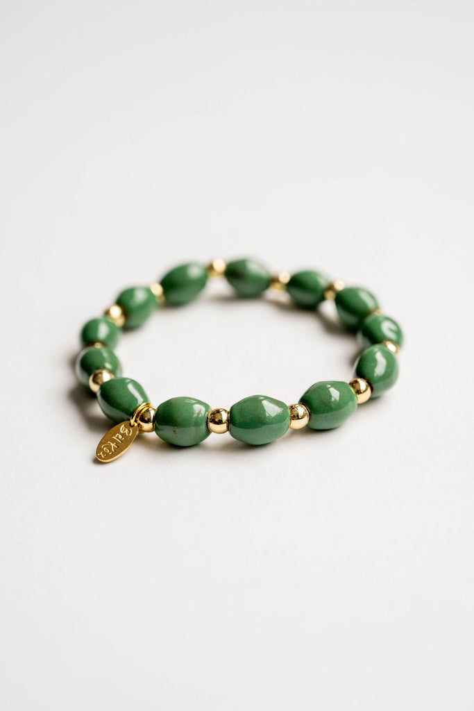 Bel Koz Oval Clay Bead Bracelet - Betsey's Boutique Shop -