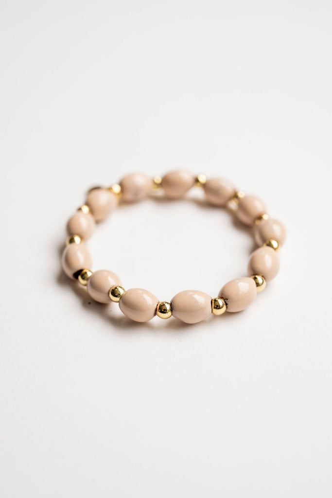 Bel Koz Oval Clay Bead Bracelet - Betsey's Boutique Shop -