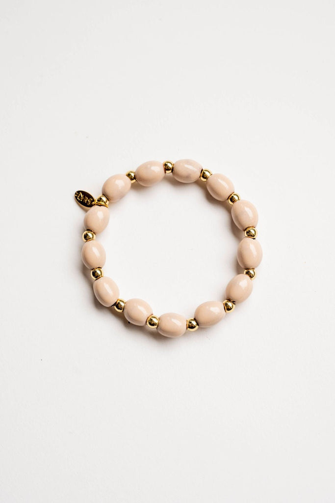 Bel Koz Oval Clay Bead Bracelet - Betsey's Boutique Shop -