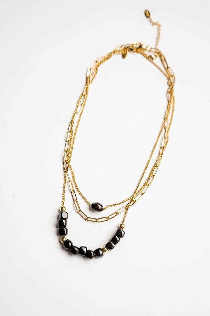 Bel Koz Elongated Clay Bead Layered Necklace - Betsey's Boutique Shop -