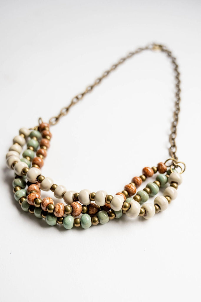 Bel Koz Mixed Triple Twist Clay Necklace - Betsey's Boutique Shop - Necklaces