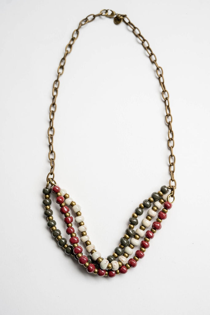 Bel Koz Mixed Triple Twist Clay Necklace - Betsey's Boutique Shop - Necklaces