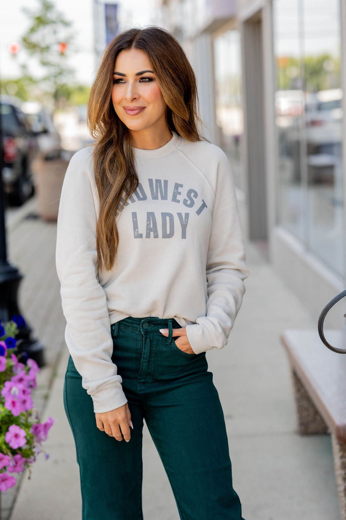 Midwest Lady Graphic Crewneck - Betsey's Boutique Shop -