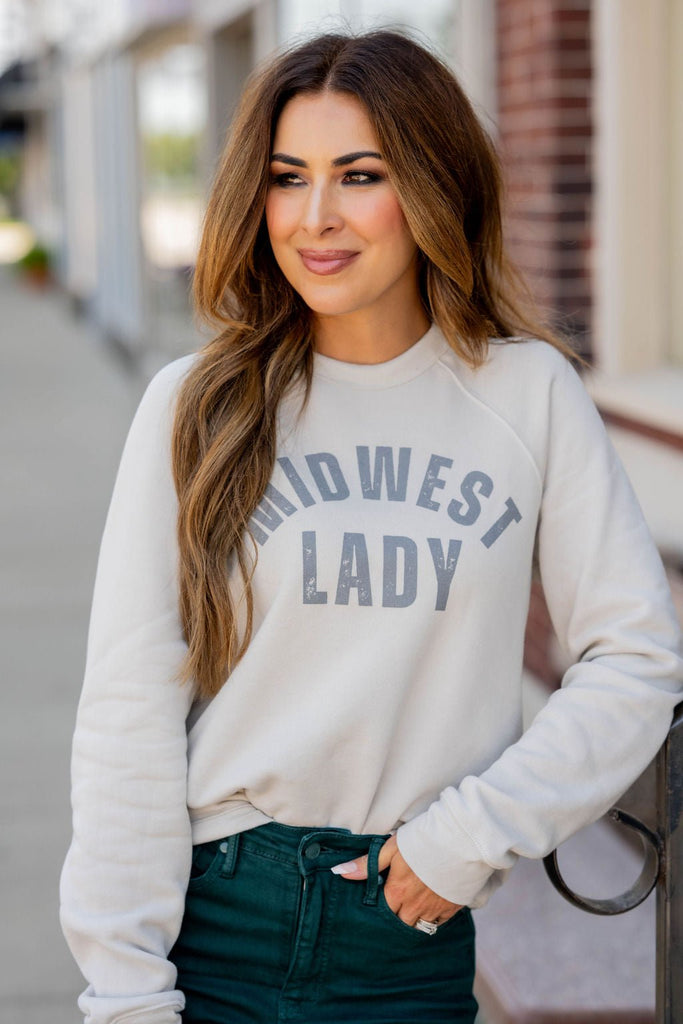 Midwest Lady Graphic Crewneck - Betsey's Boutique Shop -