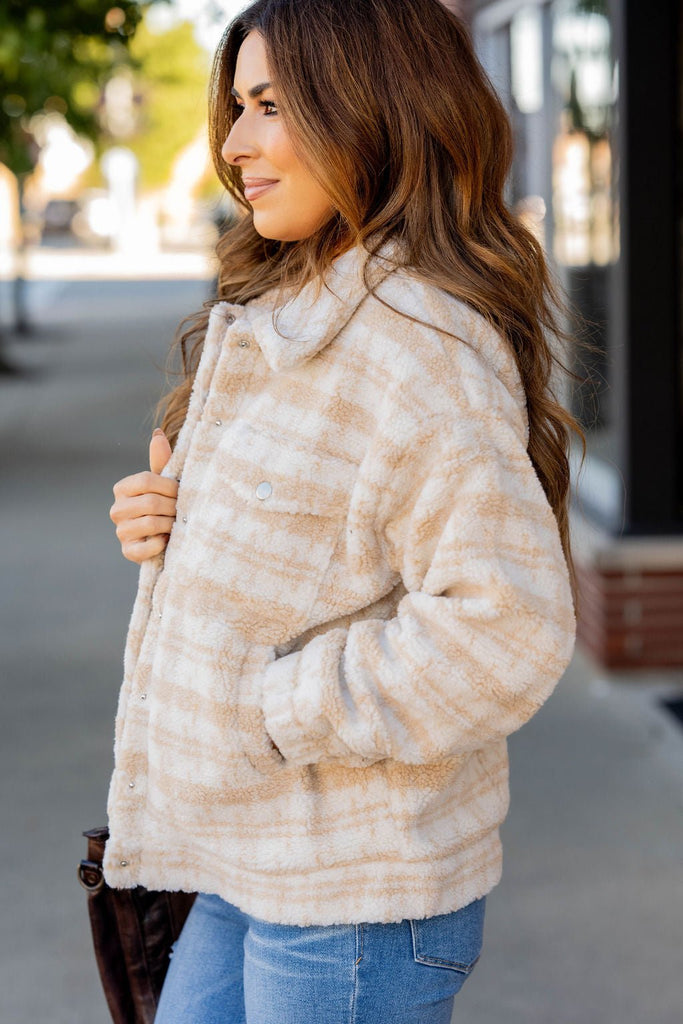 Comfy Cozy Plaid Shacket - Betsey's Boutique Shop -